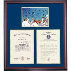 United States Naval Academy Double Premier The Hat Toss Diploma Frame