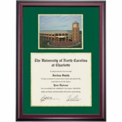 North Carolina At Charlotte Premier Clock Tower Diploma Frame -gift shop DSSHEFNCTPC7HGNCB