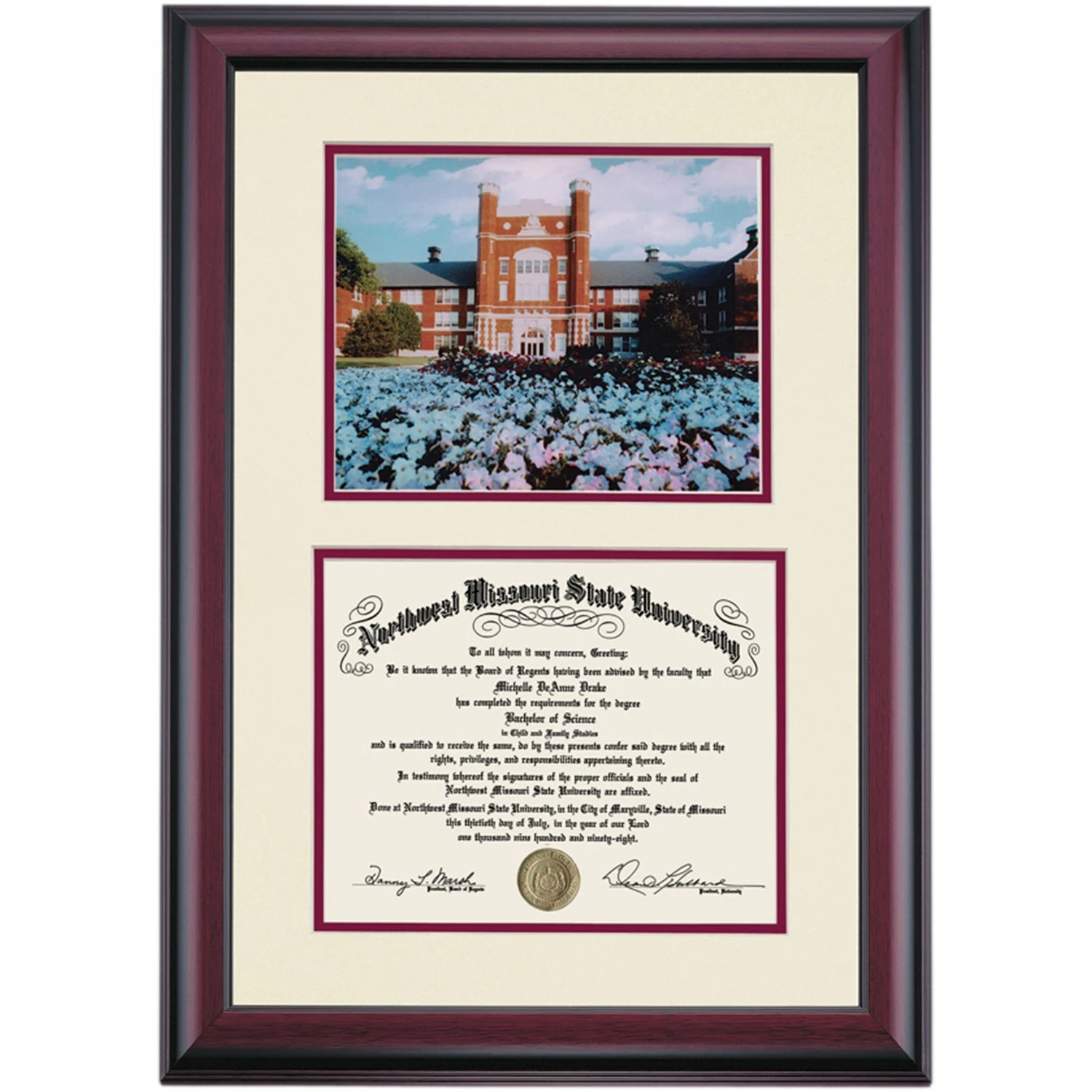 Northwest Missouri Premier The Administration Building Diploma Frame 4 Northwest Missouri Premier The Administration Building Diploma Frame - Image 2