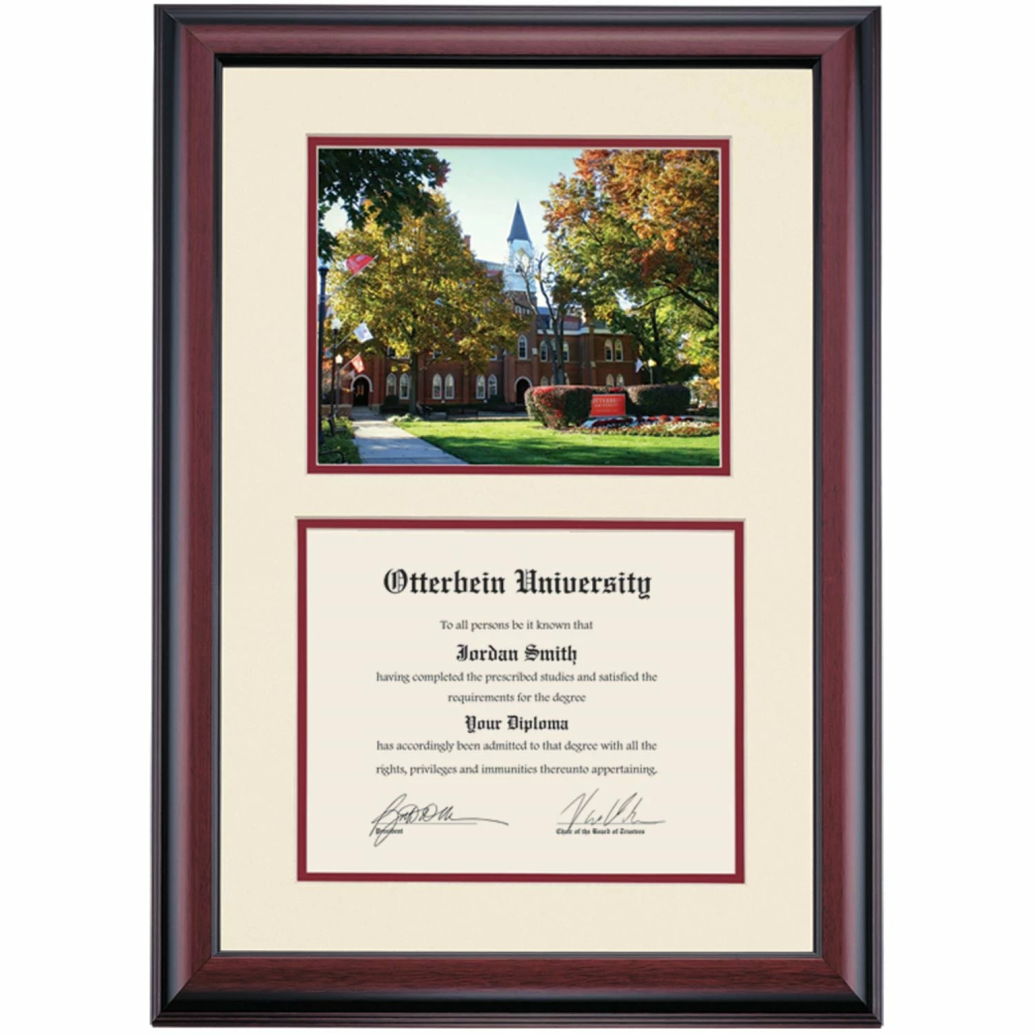 Otterbein Premier Towers Hall Diploma Frame 4 Otterbein Premier Towers Hall Diploma Frame - Image 2