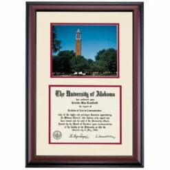 Alabama Premier Denny Chimes Diploma Frame