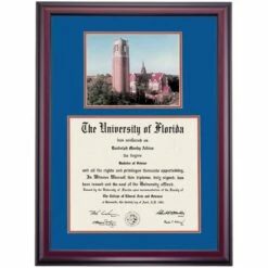 Florida Premier The Century Tower Diploma Frame -gift shop DSSHEFUFLPC8ROFCT