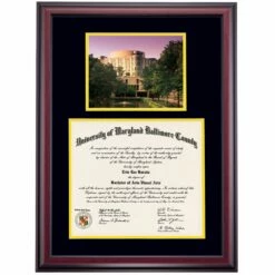 Maryland Baltimore County Premier Albin O. Kuhn Library Diploma Frame -gift shop DSSHEFUMBPC8BYAKL