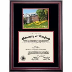Maryland Premier The Maryland Landmark M Diploma Frame -gift shop DSSHEFUMDPCQBCMMP