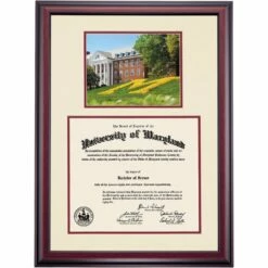 Maryland Premier The Maryland Landmark M Diploma Frame