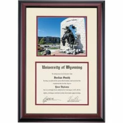 Wyoming Premier Memorial Stadium Diploma Frame