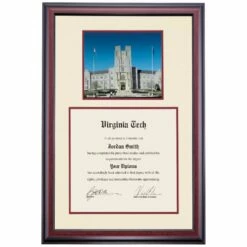 Virginia Tech Premier Burruss Hall Diploma Frame -gift shop DSSHEFVATPCHMVBH