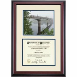 Wisconsin-Eau Claire Premier Walk Bridge Diploma Frame