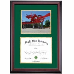 Wright State Premier Turning Points Sculpture Diploma Frame -gift shop DSSHEFWRIPC4HGBAR