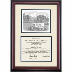 Brandeis Premier Brandeis University Sign Diploma Frame