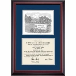 Brandeis Premier Brandeis University Sign Diploma Frame -gift shop DSSHEIBRUPC5NEBPI