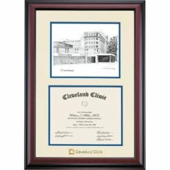 Cleveland Clinic Premier Huron Certificate Frame
