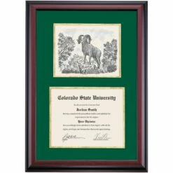Colorado State Premier The Ram Sculpture Diploma Frame -gift shop DSSHEICSUPC4HGOCP