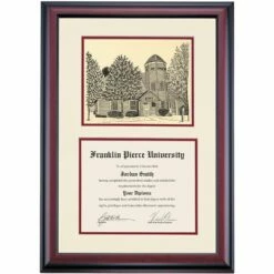 Franklin Pierce Premier Clifford Coles Hall Diploma Frame