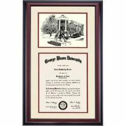 George Mason Premier The George Mason Statue Diploma Frame 12 George Mason Premier The George Mason Statue Diploma Frame -gift shop DSSHEIGMUPCAMGMP