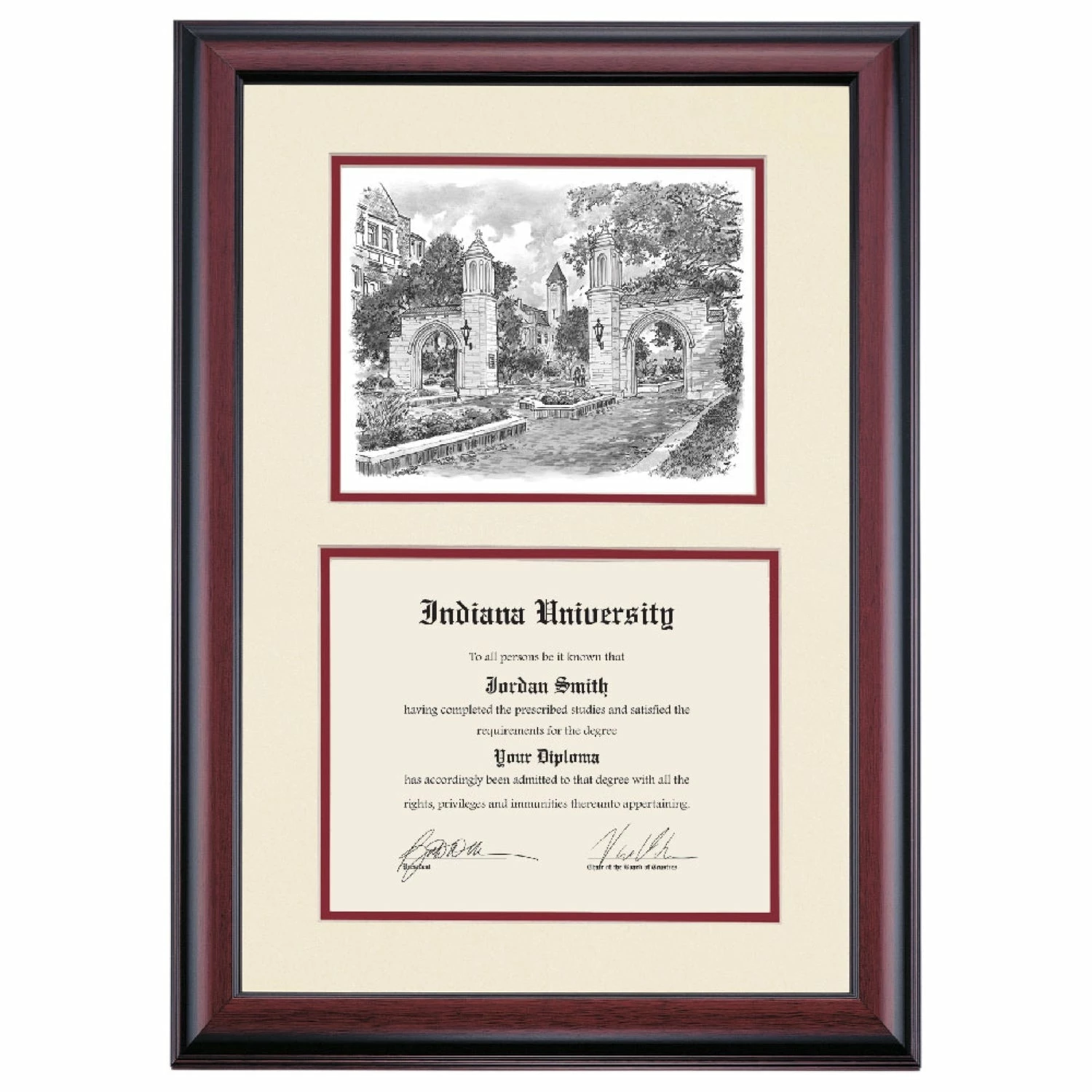 Indiana Premier The Sample Gates Diploma Frame 3 Indiana Premier The Sample Gates Diploma Frame