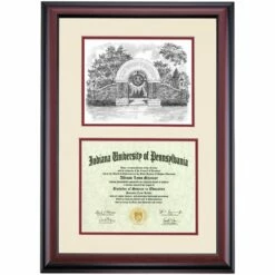 Indiana Pennsylvania Premier The IUP Arch Diploma Frame