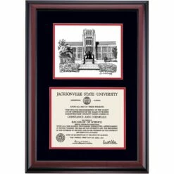 Jacksonville State Premier Angle Hall Diploma Frame 8 Jacksonville State Premier Angle Hall Diploma Frame -gift shop DSSHEIJSUPC3BCBIG