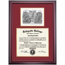 Lafayette Premier Pardee Hall Diploma Frame -gift shop DSSHEILAFPC7MGVPP
