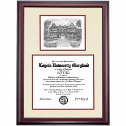 Loyola Maryland Premier The Knott Humanities Center Diploma Frame