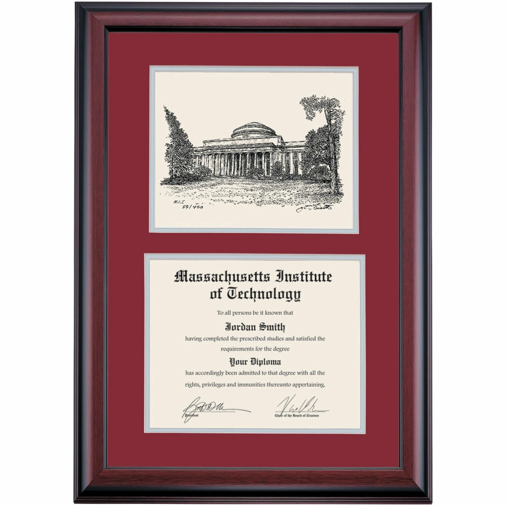 Massachusetts Institute Of Technology Premier Maclaurin Building Diploma Frame 3 Massachusetts Institute Of Technology Premier Maclaurin Building Diploma Frame
