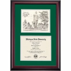 Michigan State Premier The Spartan Diploma Frame -gift shop DSSHEIMSTPC4HESSP
