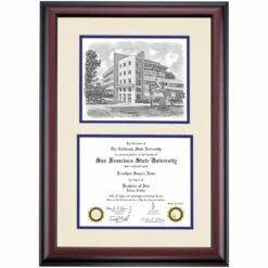 San Francisco State Premier Burk Hall Diploma Frame