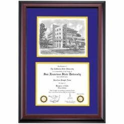 San Francisco State Premier Burk Hall Diploma Frame -gift shop DSSHEISFSPC4PYBPS