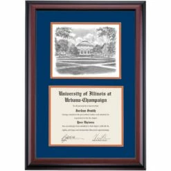 Illinois At Urbana-Champaign Premier Aerial View Of The Quad Diploma Frame -gift shop DSSHEIUILPC4NOQDP