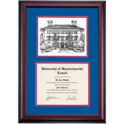Massachusetts Lowell Premier Coburn Hall Diploma Frame -gift shop DSSHEIUMLPC4RCCHL