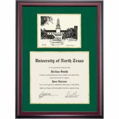 North Texas Premier Hurley Administration Building Diploma Frame -gift shop DSSHEIUNTPC7HGHAB