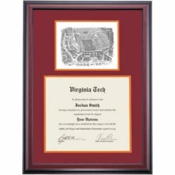 Virginia Tech Premier Lane Stadium Diploma Frame -gift shop DSSHEIVATPCHMOVSI