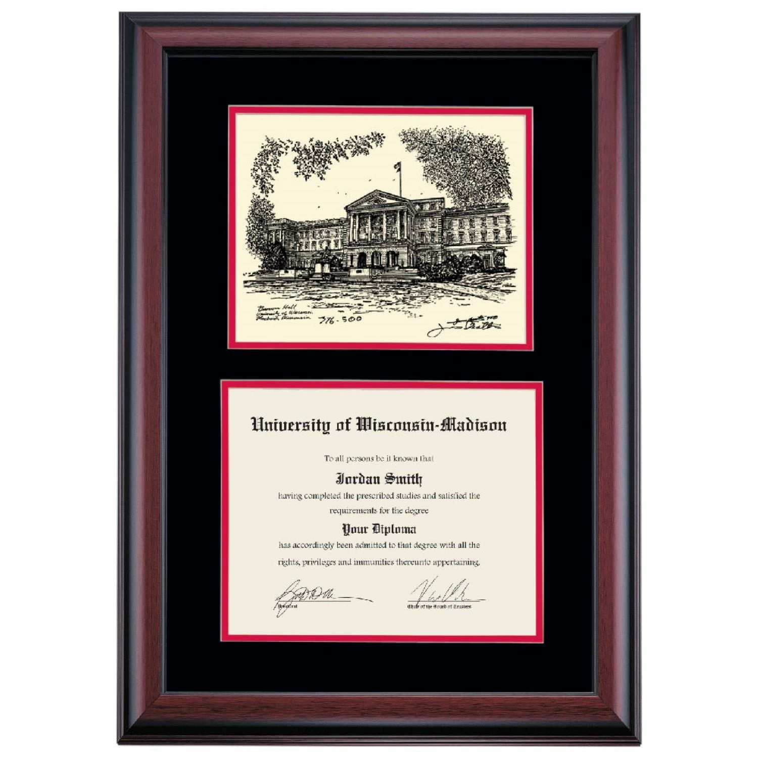 Wisconsin-Madison Premier Bascom Hall Diploma Frame 6 Wisconsin-Madison Premier Bascom Hall Diploma Frame - Image 4