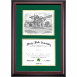 Wright State Premier Turning Points Sculpture Diploma Frame -gift shop DSSHEIWRIPC4HGRTI