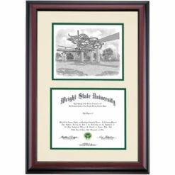 Wright State Premier Turning Points Sculpture Diploma Frame