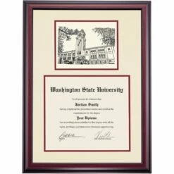 Washington State Premier Bryan Hall Diploma Frame