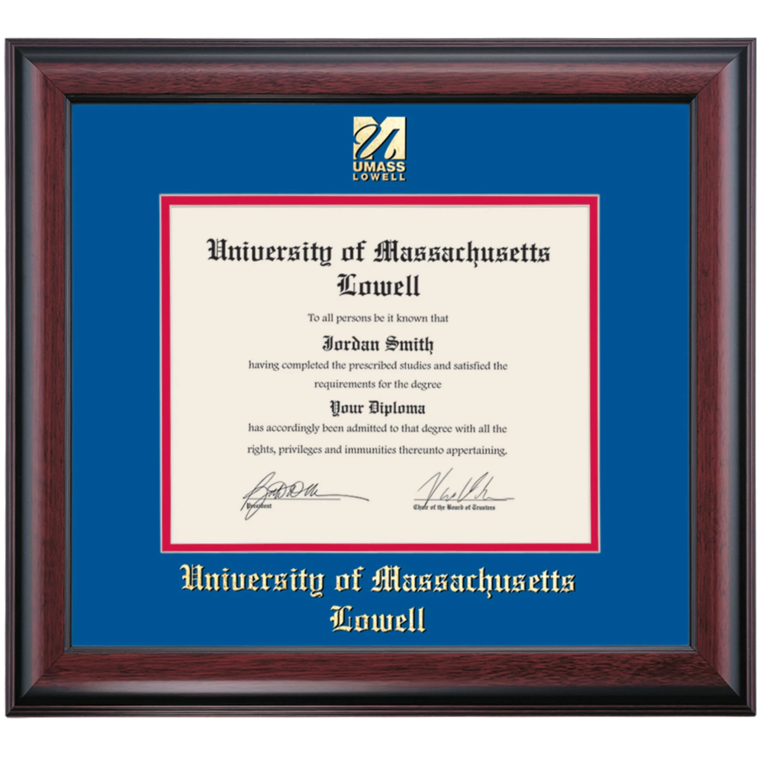 Massachusetts Lowell Traditional Diploma Frame 3 Massachusetts Lowell Traditional Diploma Frame