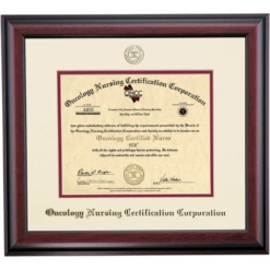 Oncology Nursing Certification Corporation Traditional Certificate Frame