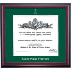 Kappa Sigma Traditional Master Of Ritual Certificate Frame