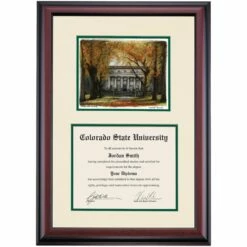 Colorado State Premier The Oval Diploma Frame