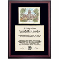 Georgia Institute Of Technology Premier Tech Tower Diploma Frame -gift shop DSSHEWGATPC9BGTWR