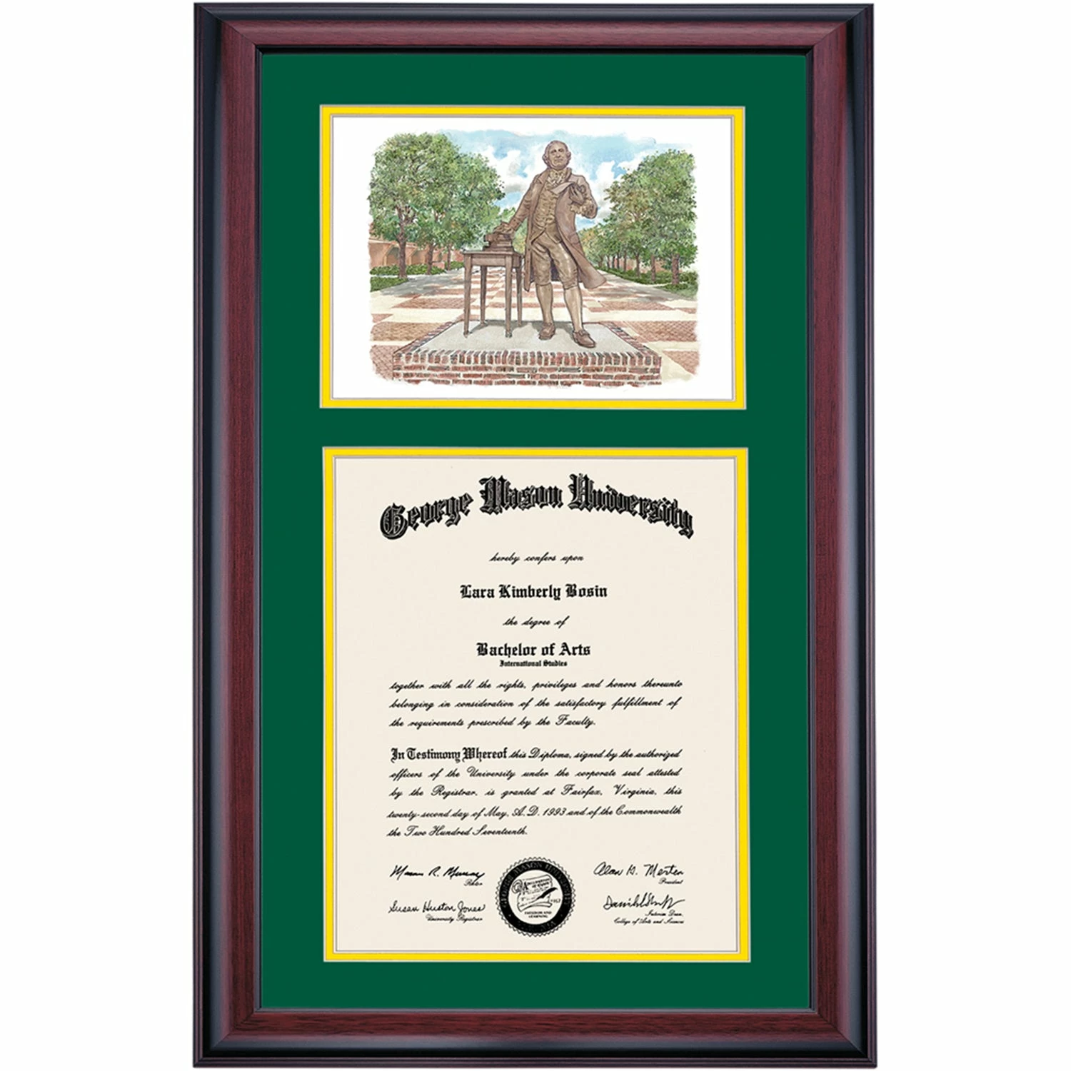 George Mason Premier The George Mason Statue Diploma Frame 10 George Mason Premier The George Mason Statue Diploma Frame - Image 8