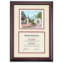 Indiana Premier Legacy Sample Gates Diploma Frame