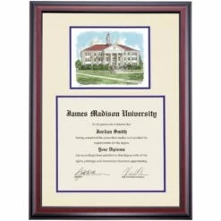James Madison Premier Wilson Hall Diploma Frame -gift shop DSSHEWJMUPC8PWHJ