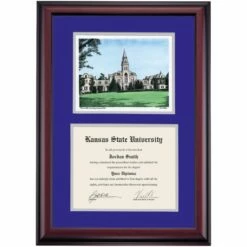Kansas State Premier Anderson Hall Diploma Frame -gift shop DSSHEWKSTPC4PEKAW