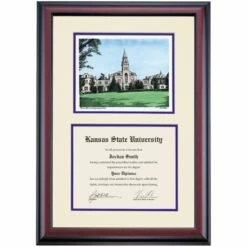 Kansas State Premier Anderson Hall Diploma Frame -gift shop DSSHEWKSTPC4PKAW