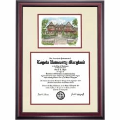 Loyola Maryland Premier The Knott Humanities Center Diploma Frame -gift shop DSSHEWLOMPC7MHUM