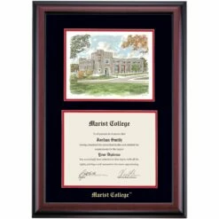 Marist Embossed Premier Hancock Building Diploma Frame -gift shop DSSHEWMAREC3BCHCB