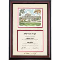 Marist Embossed Premier Hancock Building Diploma Frame -gift shop DSSHEWMAREC3MHCB