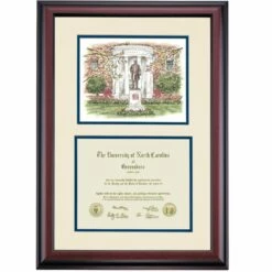 North Carolina-Greensboro Premier Charles Duncan McIver Statue Diploma Frame -gift shop DSSHEWNCGPC4NNGW